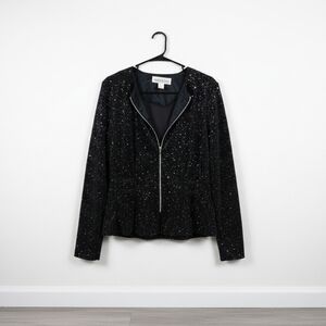 Chico's Black Sequin Blazer